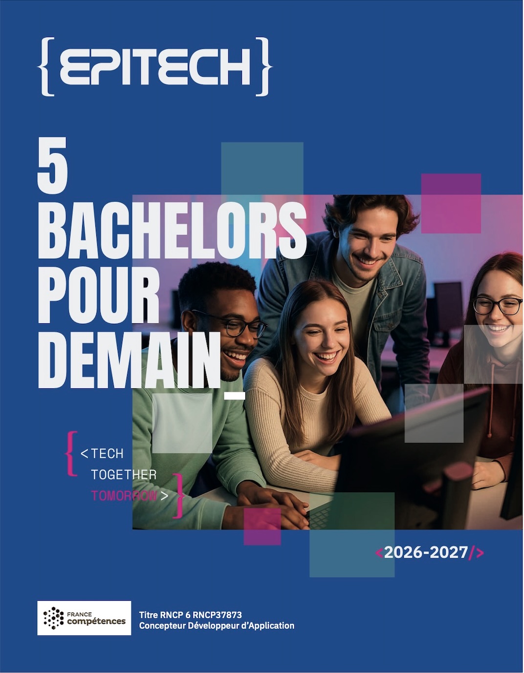 Brochure Epitech Bachelor spécialisé Cybersécurité IA Data Cloud Web Transformation digitale