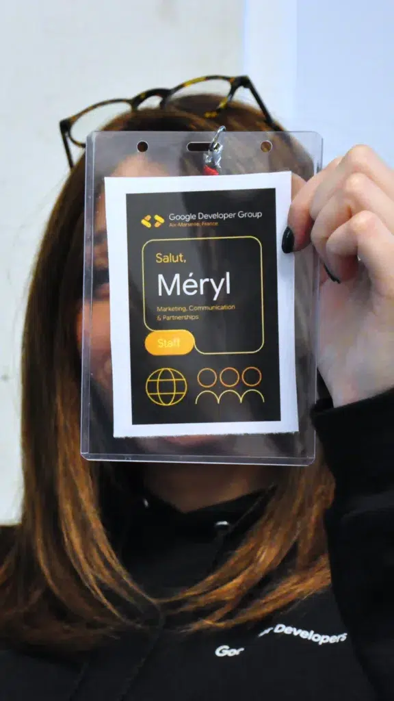 Méryl, membre du GDG Aix-Marseille