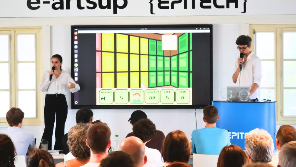 Étudiants du Programme Grande École d'Epitech Nantes en présentation