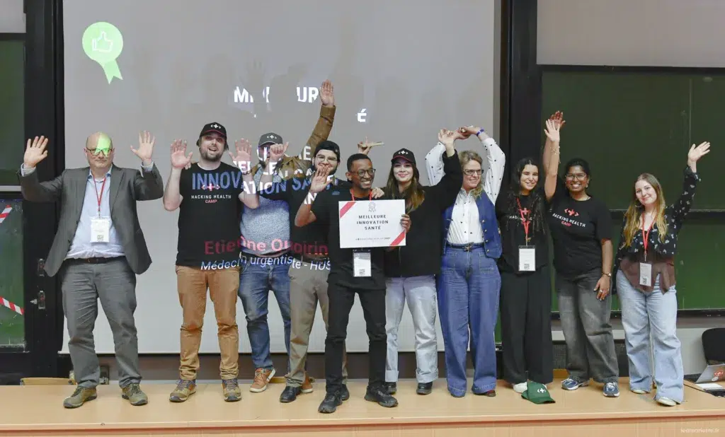 Équipe GalaPsy avec le Prix de la Meilleure Innovation Santé au Hacking Health Camp 2026 Strasbourg