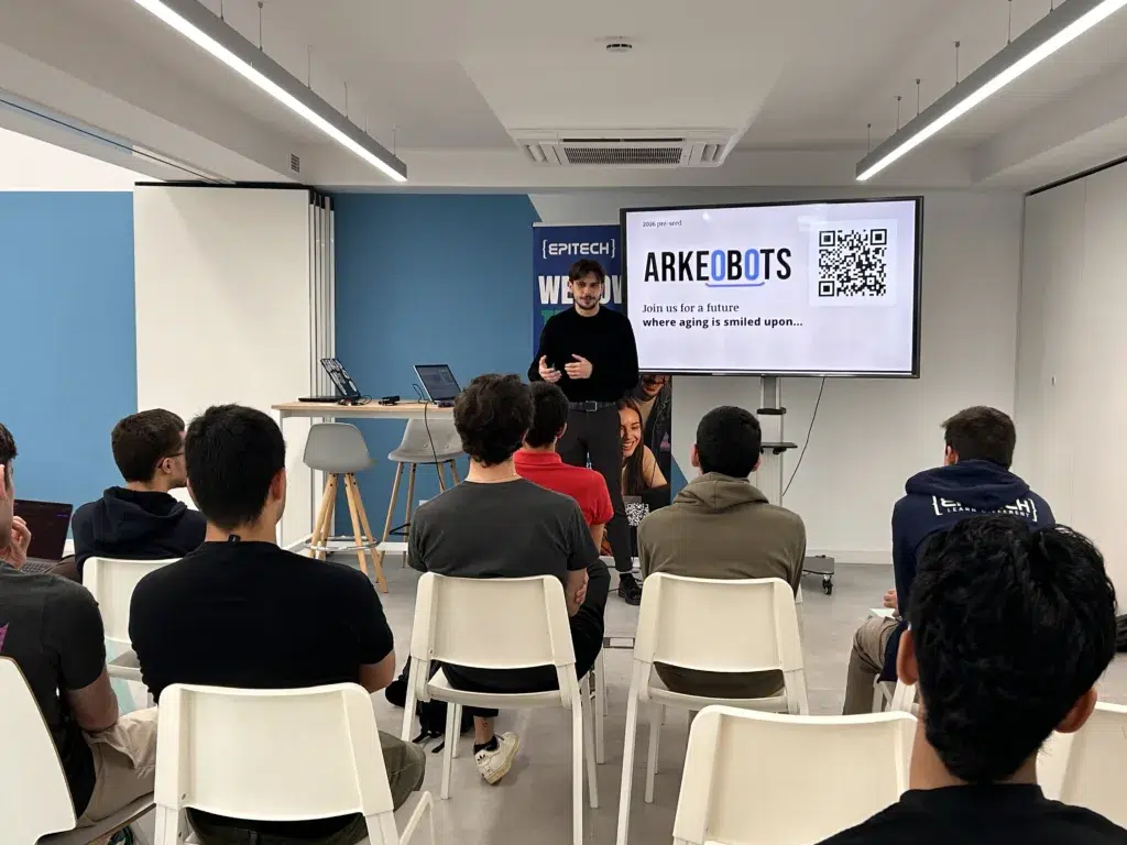 Présentation Arkebots aux étudiants d'Epitech Barcelone, école de l'excellence informatique