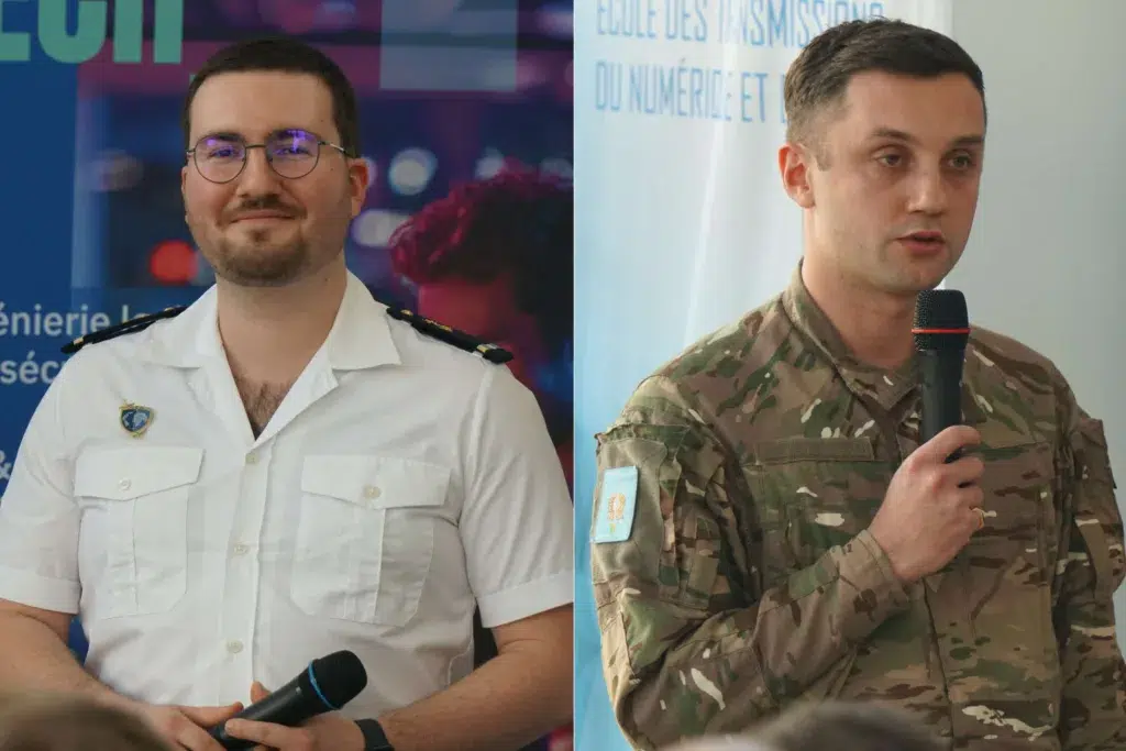 Deux alumni Epitech travaillant pour la Défense, au COMCYBER et à l’ETNC, présents lors de la table ronde d'Epitech Rennes