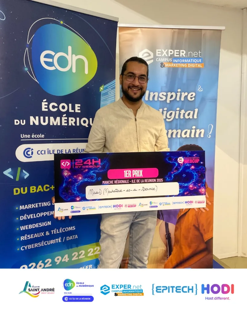 Epitech gagne la Webcup 2025 La Réunion hackathon - meilleure école informatique Parcoursup